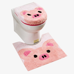 水洗马桶垫可爱小猪马桶垫高清图片