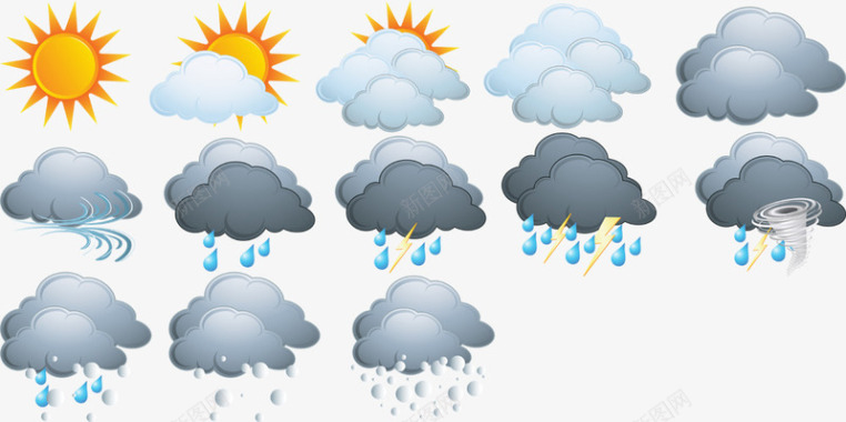 下雨天气图标图标