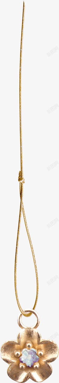 金色绳子金属花朵饰品素材