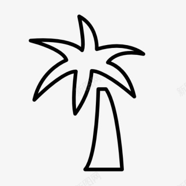 热带椰树图标图标