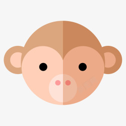 小猴子头像卡通动物头像图标高清图片