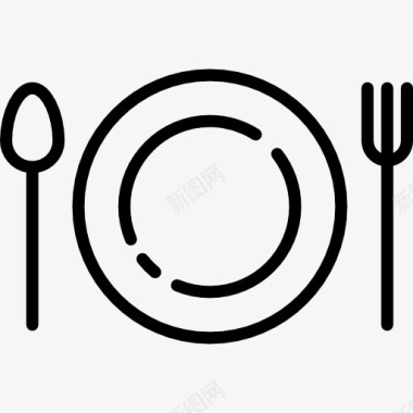 树脂叉子勺子菜图标图标