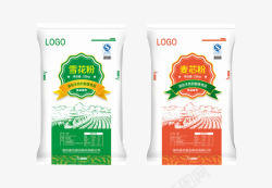 水稻田小麦包装袋高清图片