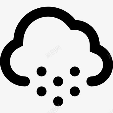 蓝色天气符号寒冷的天气降雹云接口符号图标图标