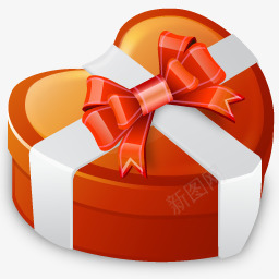 结婚礼物心形礼物盒图标图标