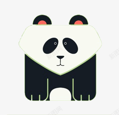 熊猫玩偶背景素材卡通熊猫图标图标