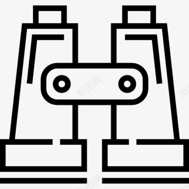 金融券双筒望远镜图标图标