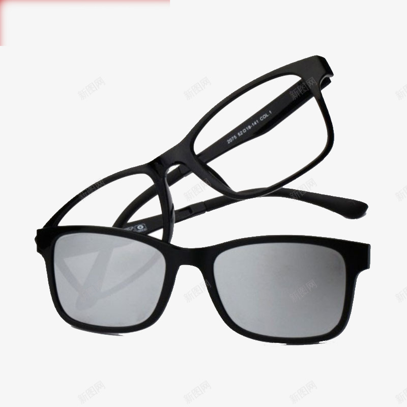 两副眼镜png免抠素材_88icon https://88icon.com 产品实物 墨镜 镜框 黑色