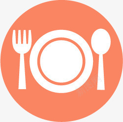 中餐餐具扁平化图标餐具符号图标