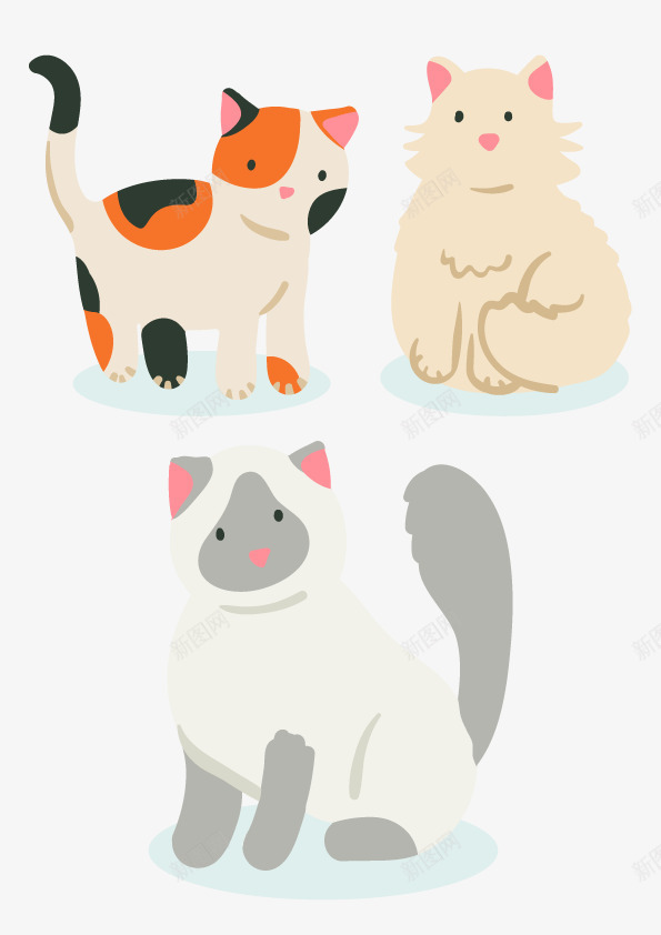 花猫猫咪矢量图ai免抠素材_88icon https://88icon.com 元素 猫咪 肥猫 装饰 矢量图