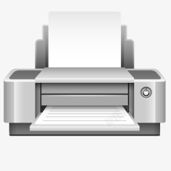灰色质感打印机商务办公素材