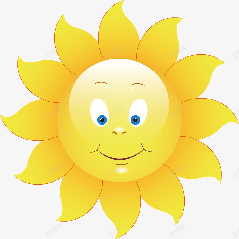 微笑的太阳矢量图ai免抠素材_88icon https://88icon.com 创意 太阳 太阳设计 微笑的太阳 精美 阳光 矢量图