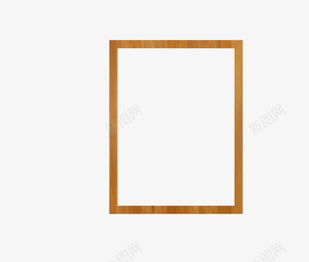 矢量图实木色的长方形标图标图标