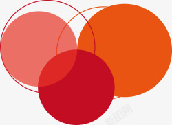 橘色几何圆形矢量图素材