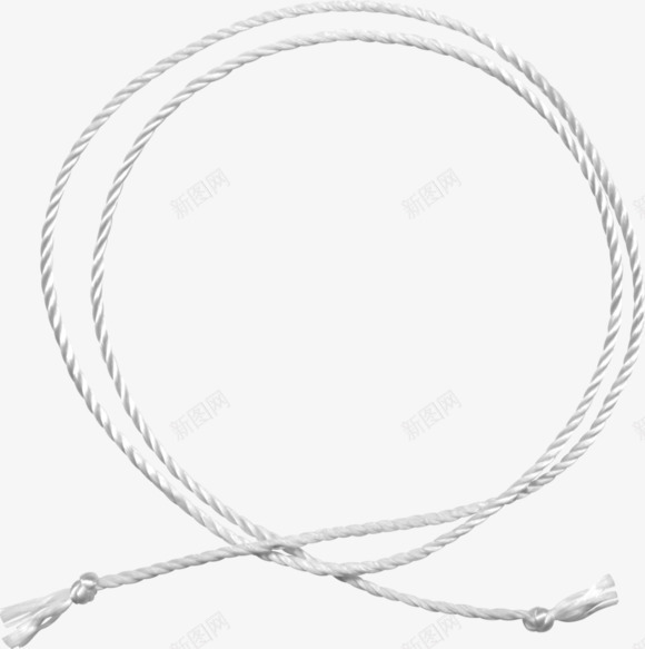 白色绳子png免抠素材_88icon https://88icon.com 圆形 白色 绳子 绳索