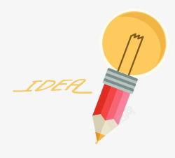 铅笔图案与文字素材