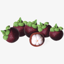 卡通六个山竹素材