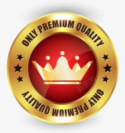 金色圆形徽章素材