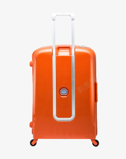 橘色行李箱法国Delsey品牌高清图片