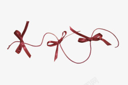 优美绳子红绳蝴蝶结绳子高清图片