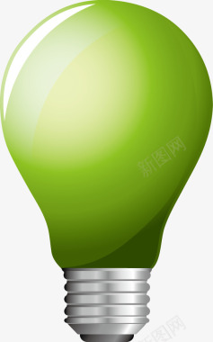 绿色创意灯泡LOGO图图标图标