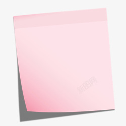 粉色便利贴图案素材