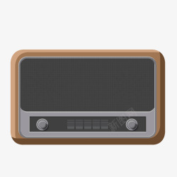 卡通复古的收音机矢量图素材