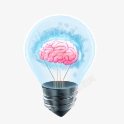 灯泡大脑素材