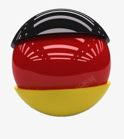 德国国旗图案主题球形素材