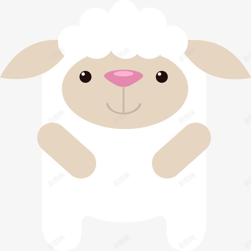 绵羊羊白羊png免抠素材_88icon https://88icon.com 方形动物设计矢量绵羊动物矢量图可爱