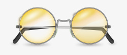 眼镜墨镜复古黄色素材