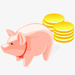 粉色的存钱罐小猪存钱罐图标图标