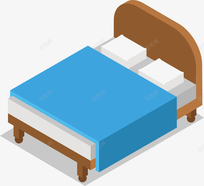 水彩创意大床矢量图ai免抠素材_88icon https://88icon.com 创意 卡通手绘 大床 家具 杯子 水彩 蓝色 矢量图