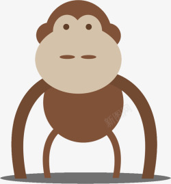 卡通猴子热带动物图形素材