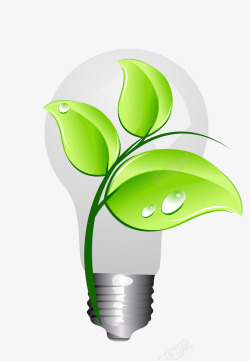 环保省电绿色环保灯泡高清图片