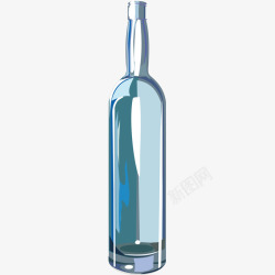 透明酒瓶图形素材