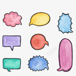 彩色语言气泡素材