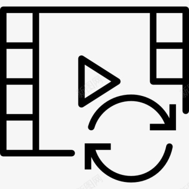 多媒体设计视频播放器图标图标