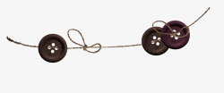 棕色绳子扣子素材