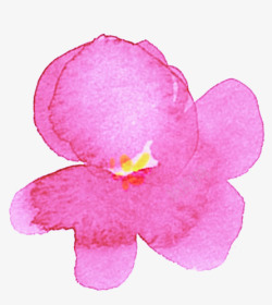 粉色水印花卉儿童海报素材