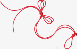 红色蝴蝶结绳子素材