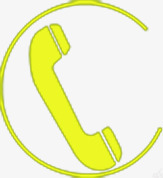 黄色环形创意电话素材
