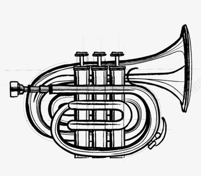 黑白手绘喇叭png免抠素材_88icon https://88icon.com 乐器 手绘 拟物化 线条 音乐