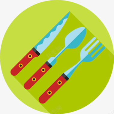 叉子餐具图标图标