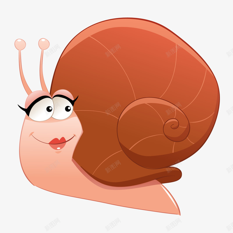 卡通可爱的蜗牛矢量图ai免抠素材_88icon https://88icon.com 卡通 大眼睛 昆虫 童话故事 蜗牛 矢量图