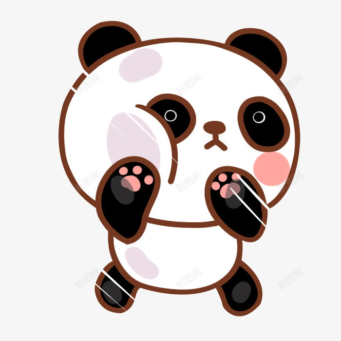 一只卡通熊猫png免抠素材_88icon https://88icon.com 一只 卡通 可爱 熊猫 白色的 眼镜 简图 黑色的