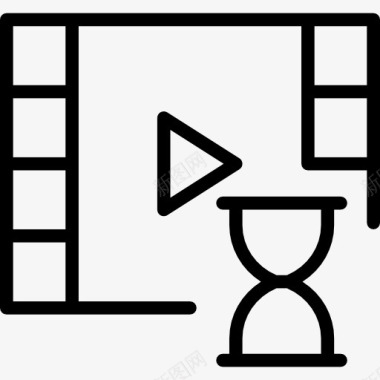 素描按钮视频播放器图标图标