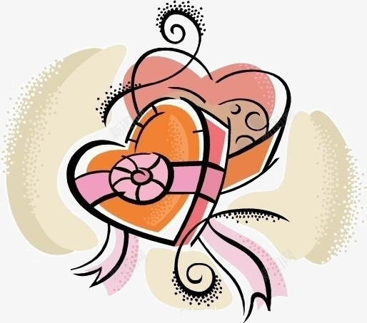 心形情人节礼盒png免抠素材_88icon https://88icon.com 情人节装饰图案 浪漫 红心 网页设计 网页设计素材