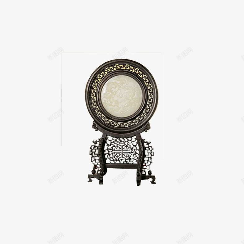 家具饰品圆屏png免抠素材_88icon https://88icon.com 圆屏 家具饰品 紫光檀 红木客厅复古摆件 黑檀嵌檀香