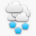 hail冰雹蜱虫的天气图标图标